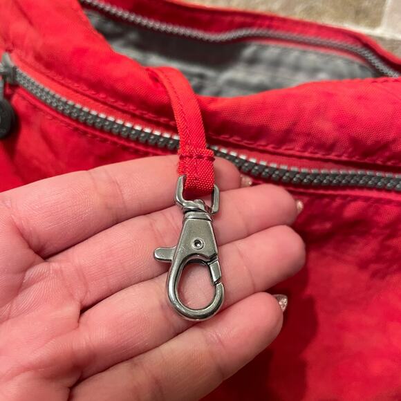 Kipling Red Nina Crossbody | Y2K Vintage Nylon Bag, Original Monkey Charm - Picture 12 of 14